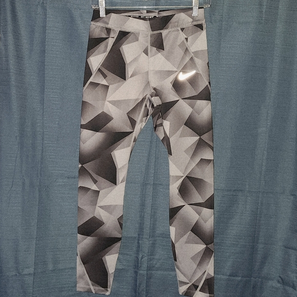 Nike Gray Geometric Print Leggings - Picture 3 of 6